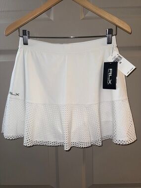 RLX Ralph Lauren 4-Way Stretch Eyelet Flare Skort